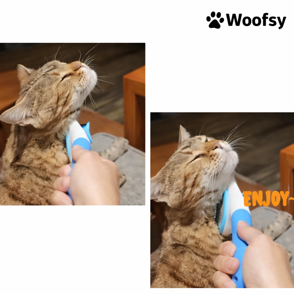 Woofsy Self Cleaning Slicker Brush, Pet Grooming Shedding Brush for Dogs and Cats