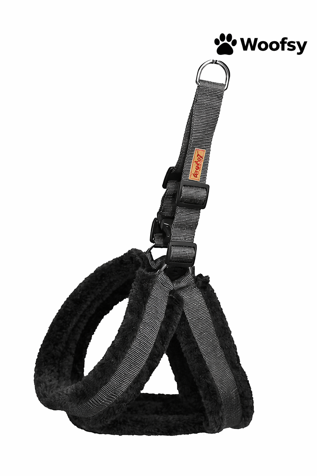 Woofsy Adjustable Nylon Dog Harness & Braided Leash Rope Set for Small Dogs (Chest Size 23–28 inch)