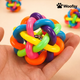 Woofsy Rubber Wire Ball Dog Toy with Bell – Interactive Chew Toy for Puppies & Small Dogs 🐾